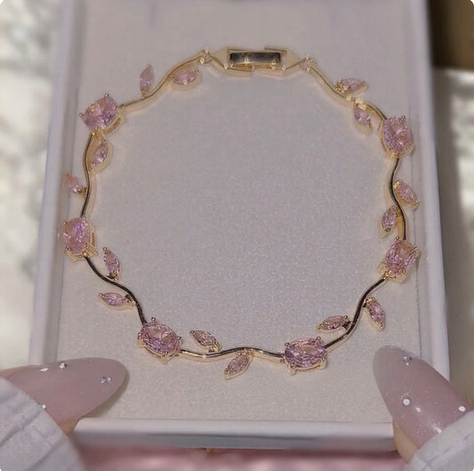 Luminous Crystal Stones Tulip Bracelet Adjustable
