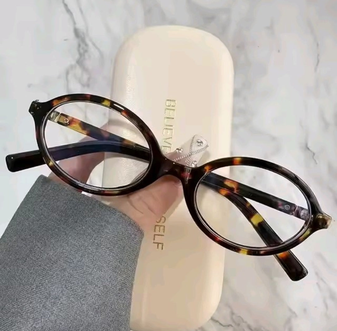 Y2K Retro Oval Frame Glasses Women