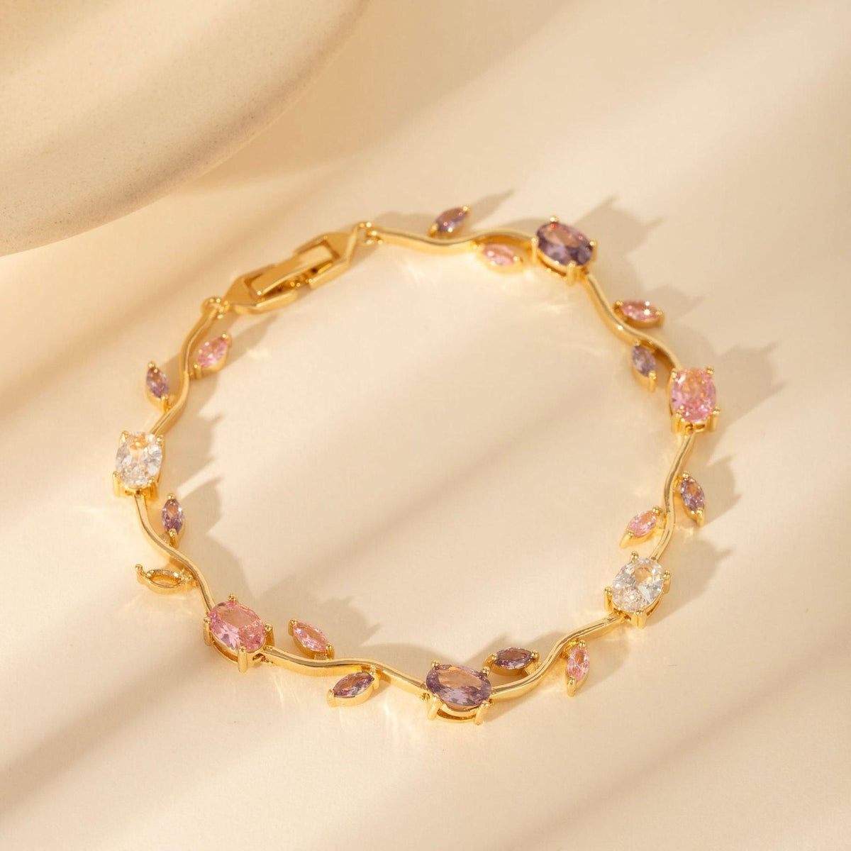 Luminous Crystal Stones Tulip Bracelet Adjustable
