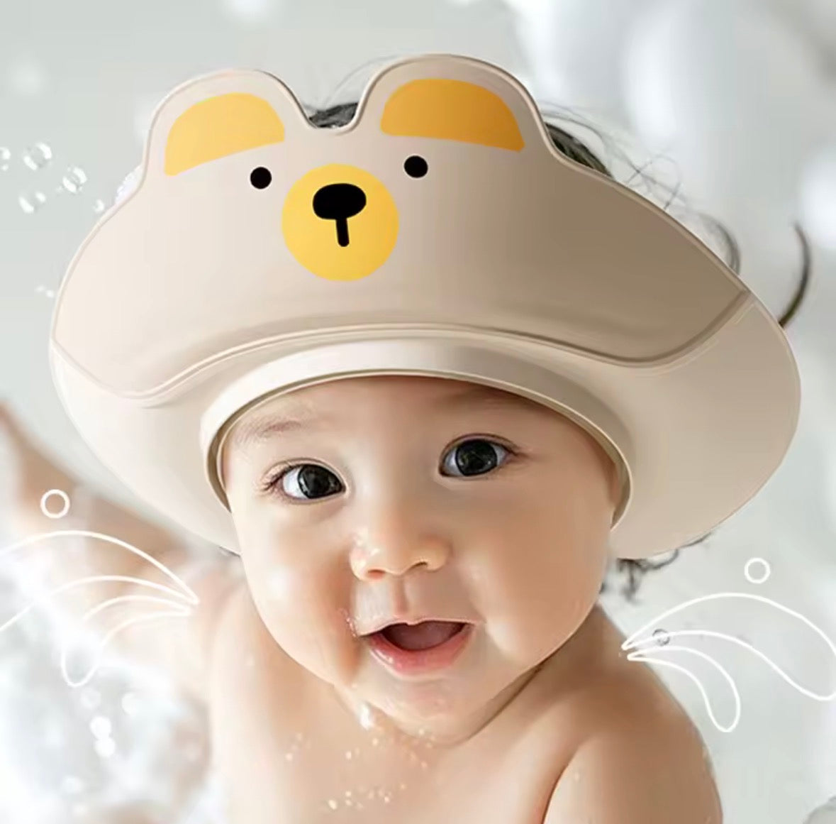 Baby Bath Shampoo Shield Cap – Eye & Ear Protection