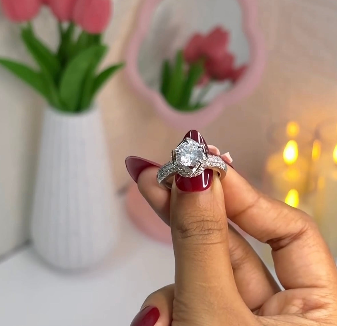 4 Adjustable RIngs Diamonds