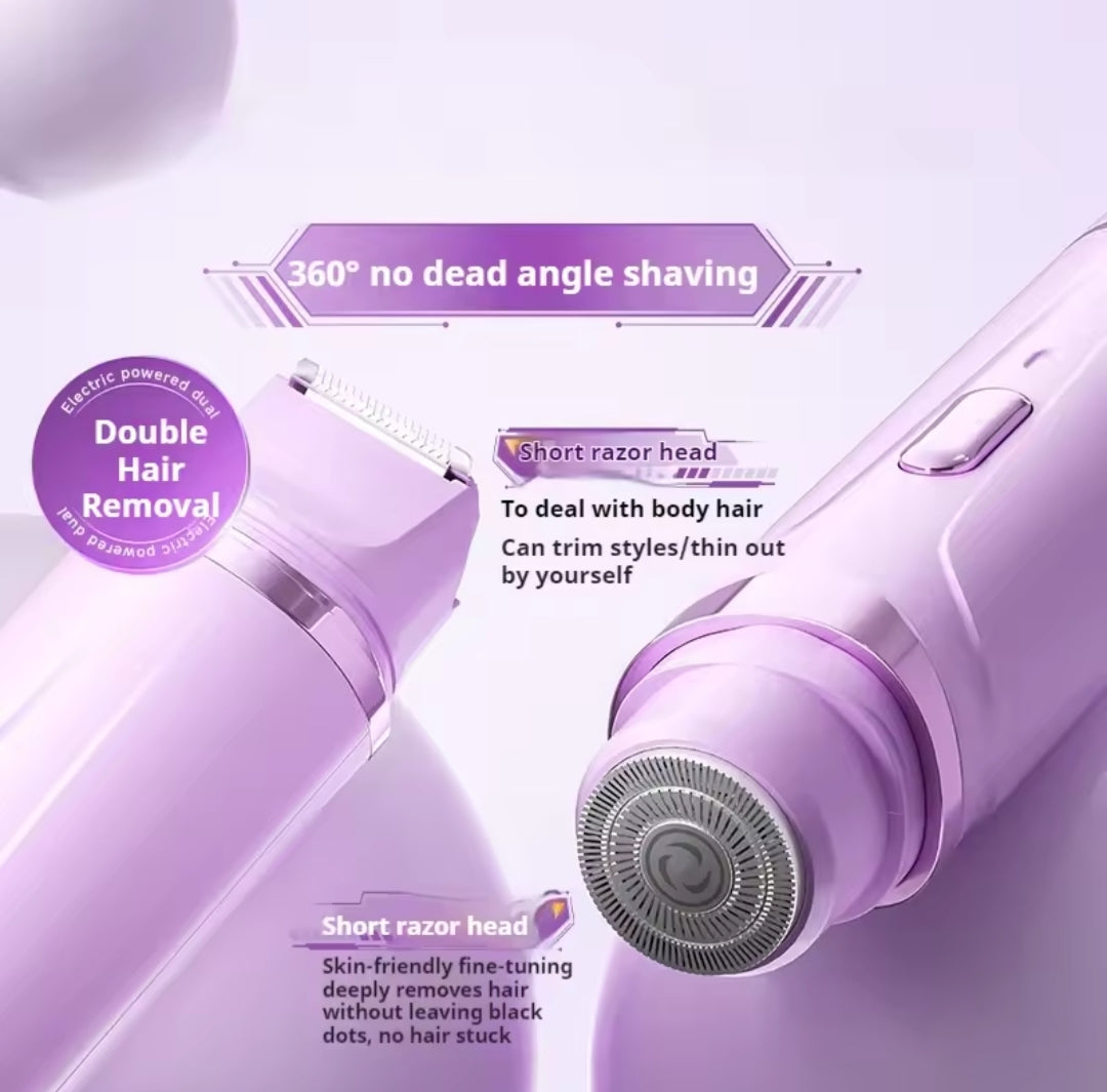 2in1 Electric Razor for Women Painless Hair Removal