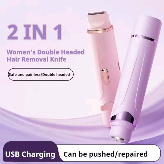 2in1 Electric Razor for Women Painless Hair Removal