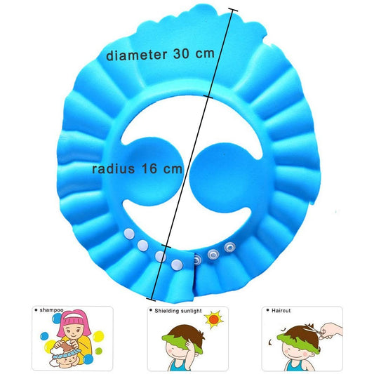 Baby Bath Shampoo Shield Cap – Eye & Ear Protection